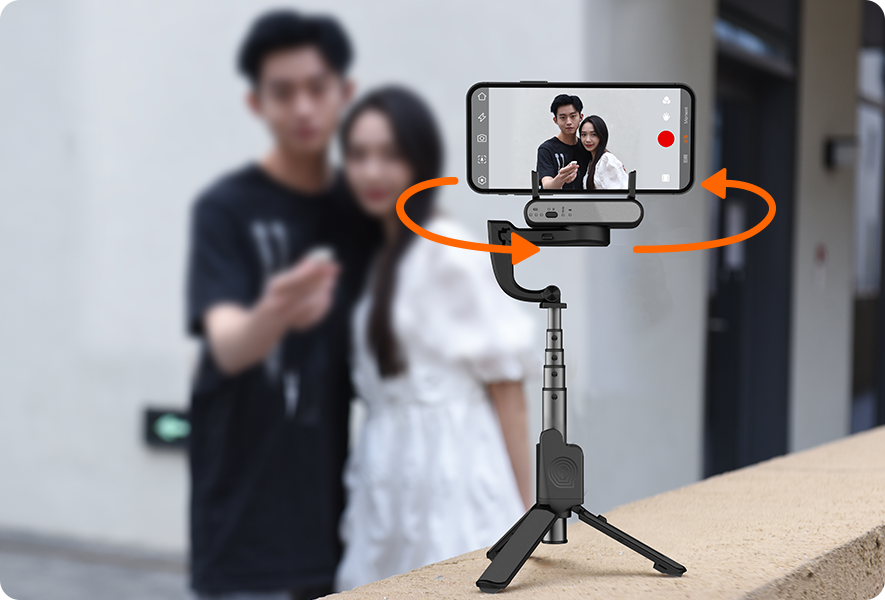 thumbnail interactive-video image 1 of Hohem ISteady Q Smartphone Gimbal Stabilizer - Foldable With AI Face Tracking 1 of 2